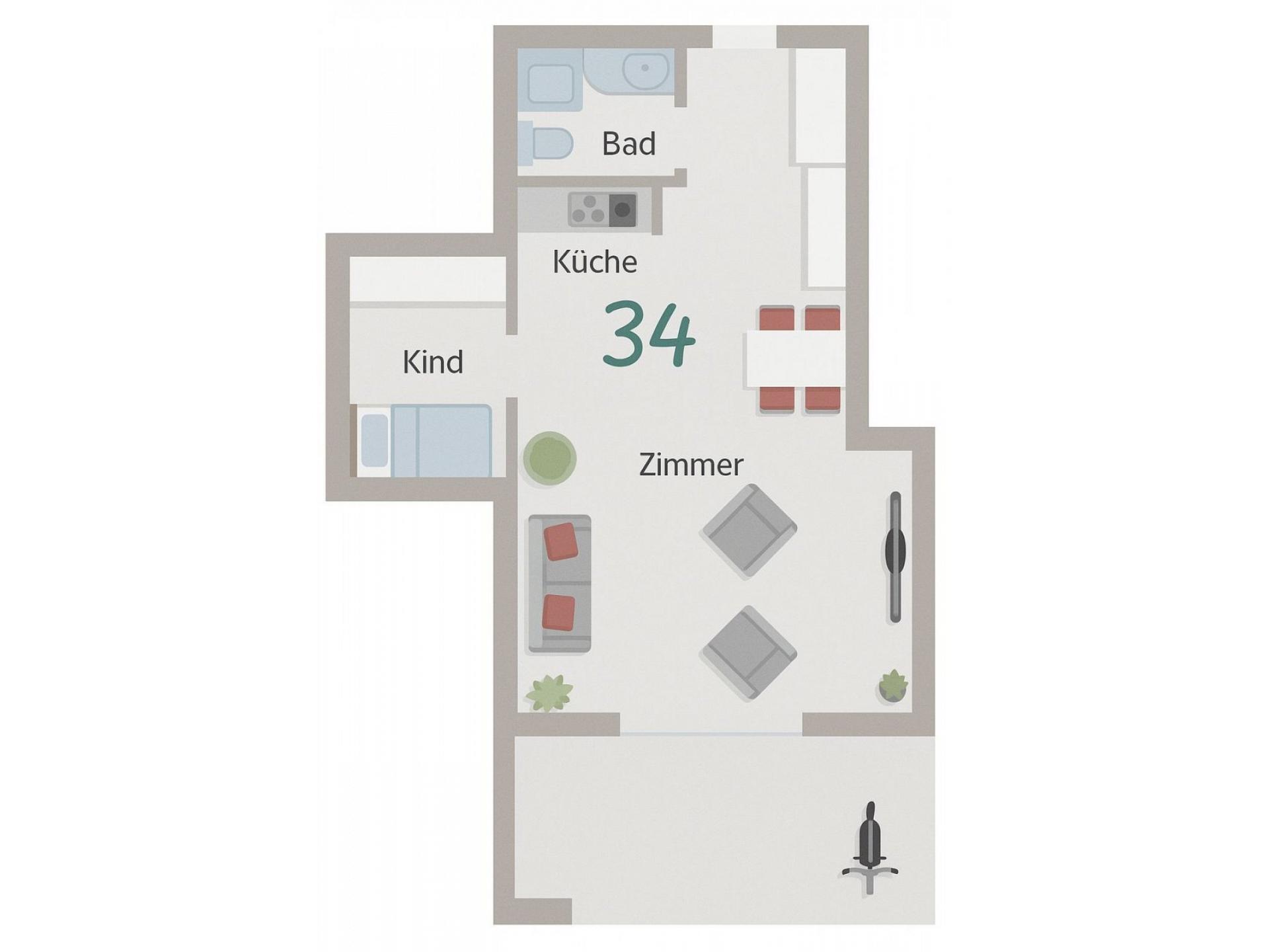Ferienwohnung  NW 34 Balkon mit Meerblick Foto 13