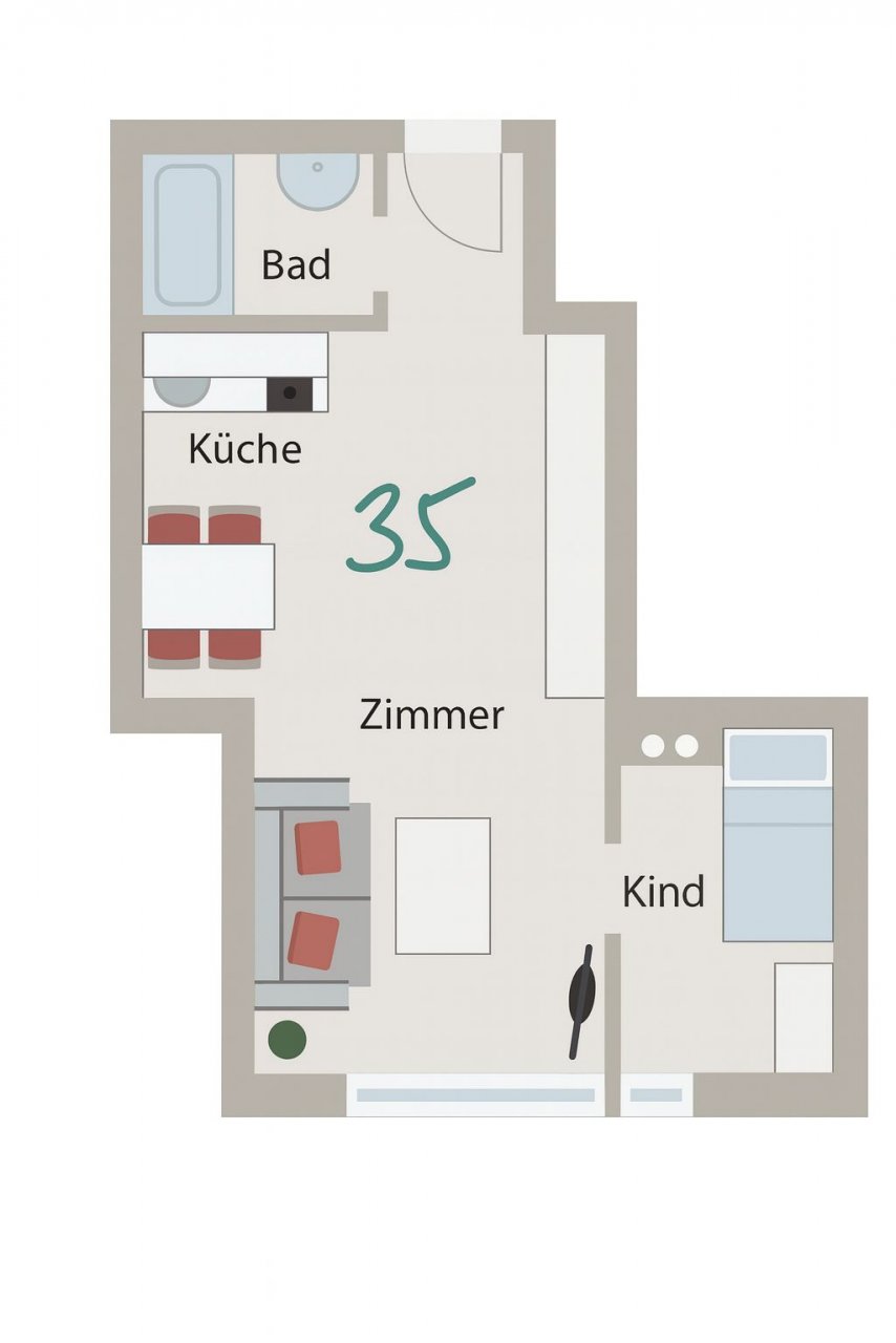 Ferienwohnung NW 35 Balkon mit Meerblick Foto 12
