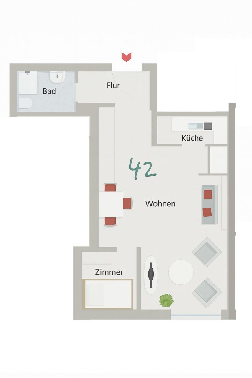 Ferienwohnung NW 42 Balkon mit Meerblick Foto 13